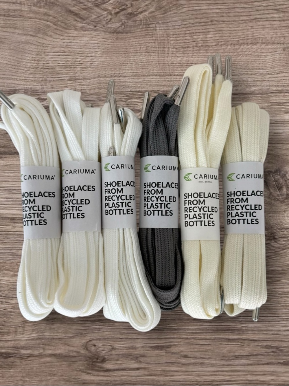 Cariuma Shoe Lace Skate Size 2 Off White Ivory Charcoal Gray 6 pairs NWT